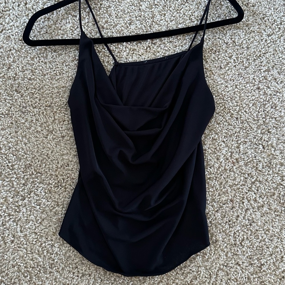 Zara black cowl neck top